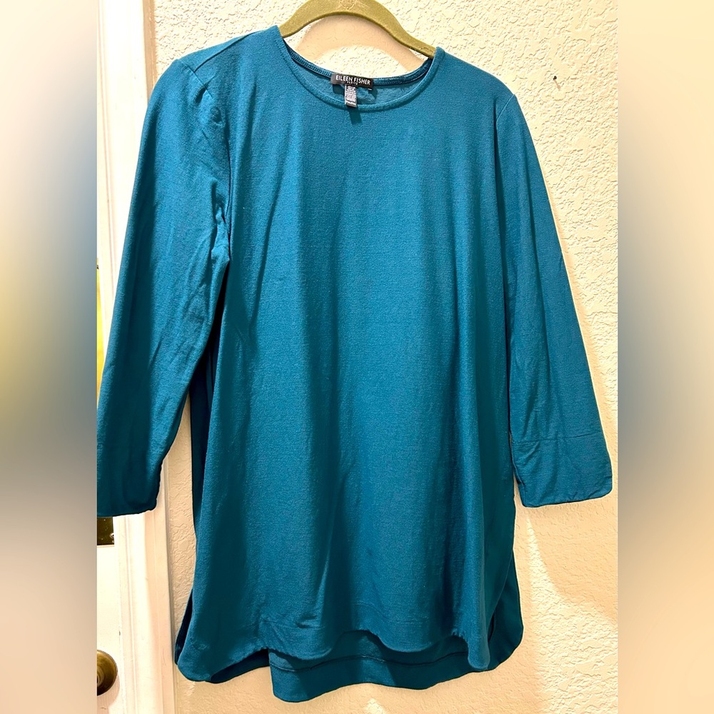 Eileen Fisher Tunic - Sz MP - stretchy, teal colored